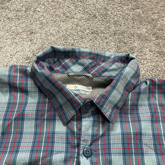 Columbia Silver Ridge Shirt Men Medium Multicolor Plaid Button Down Short Sleeve - Picture 3 of 12